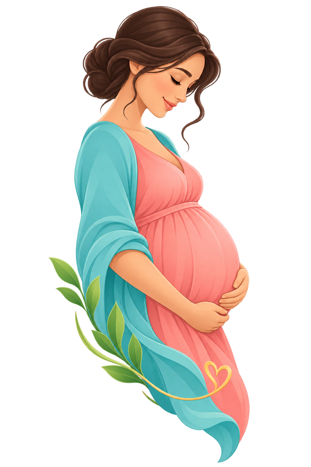 Ilustración de una mujer embarazada